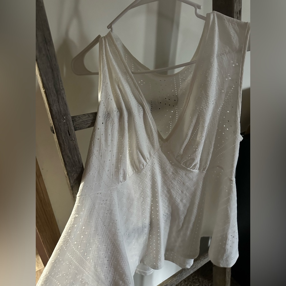 White blouse tank top